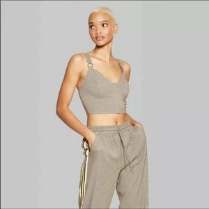 Wild fable check print crop top fall